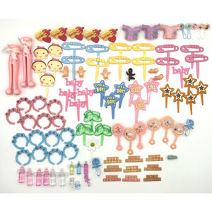 Miscellaneous Lot of Baby Shower Cake Toppers & Decor Party Favors NOS BD6